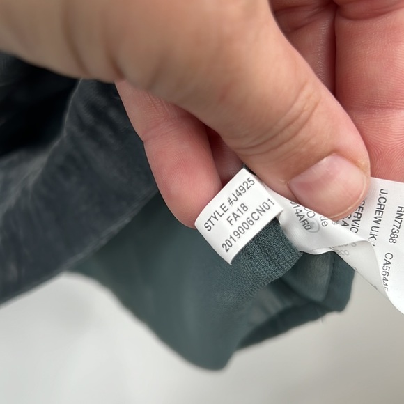 J Crew Tank Top Womens 16 Gray Teal Crushed Velvet Sleeveless Boxy Top - Picture 6 of 10